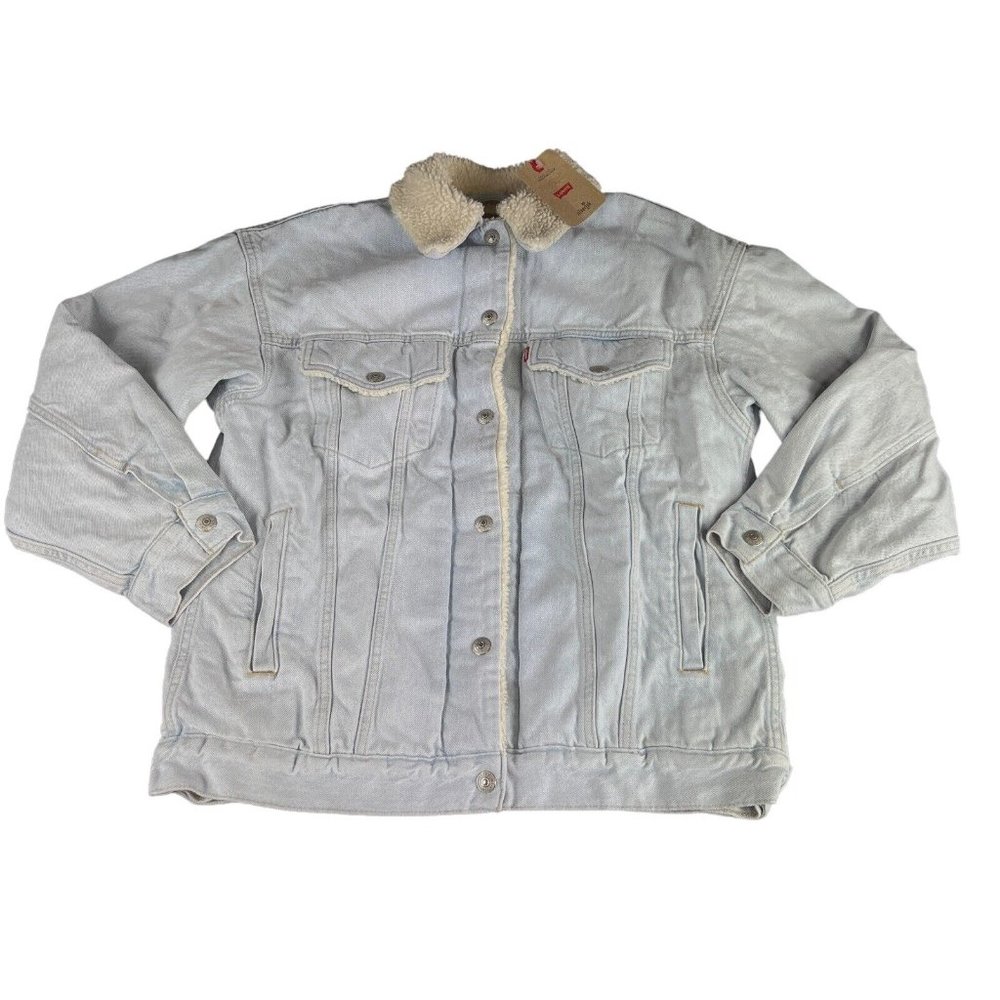 Levi's Silvertab Light Blue Sherpa Denim Jacket Men's Sizes S - L